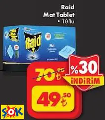 RAİD MAT TABLET 10'LU RAİD MAT TABLET 10'LU